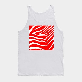 Zebra Red and White Tank Top